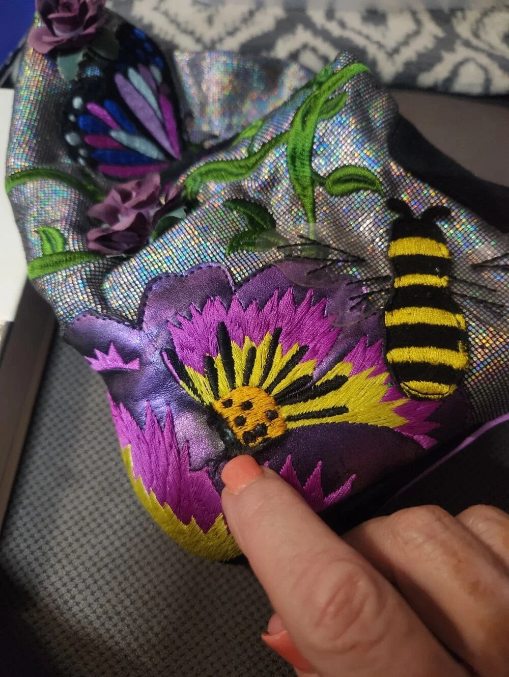 Irregular Choice Bloomin Fabulous Boots Size 39 Bees Butterflies Flowers